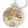 Antique World Map, c. 1680. By Frederick de Wit Key Chains