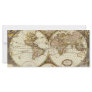 Antique World Map, c. 1680. By Frederick de Wit Custom Rack Card