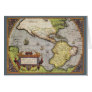 Antique World Map of the Americas, 1570 Greeting Cards