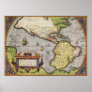 Antique World Map of the Americas, 1570 Print
