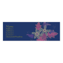 Antiqued Floral Profile Card Business Card Templates