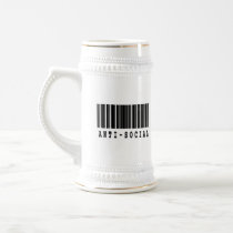 antisocial barcode design mugs