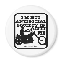 Antisocial Biker Magnet