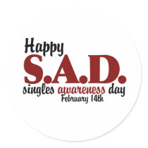 antivalentine S.A.D. Stickers