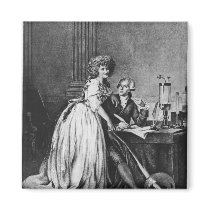 Antoine Laurent Lavoisier  and his wife Fridge Magnets