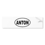 ANTON bumper stickers
