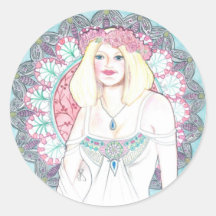 Antonia Round Stickers