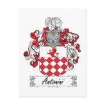 Antonini Family Crest Postcard