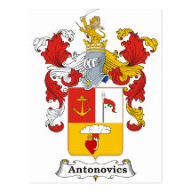 Antonovics Family Hungarian Coat of Arms Post Cards