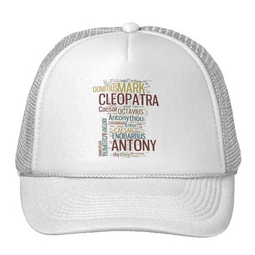 Antony and Cleopatra Word Mosaic Trucker Hat