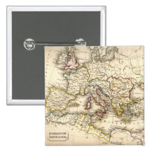 Antquie Map of Ancient Roman Pinback Button