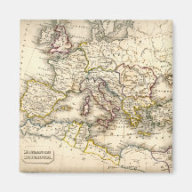 Antquie Map of Ancient Roman Refrigerator Magnet