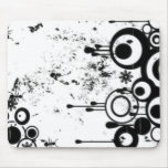 Ants & Circles - Black & White Mousepad