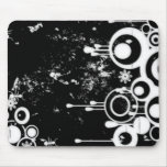 Ants & Circles - Black & White Negative mousepads