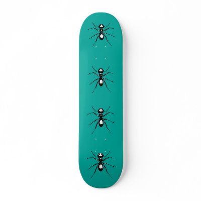 Ants [ Light Blue ] Custom Skateboard by BeelzebubDesign