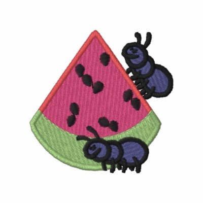 Ants with watermelon embroidered shirt by ZazzleEmbroidery