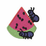 Ants with watermelon embroidered shirts