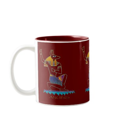 ANUBIS Egyptian God Coffee Mug by RavenSpiritPrints