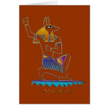 ANUBIS Egyptian God Greeting Card