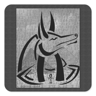 Anubis Square Sticker by aazari