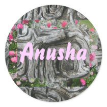 Anusha Round Sticker