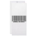 Anwalt im Dienst Barcode label icon Rack Card Design
