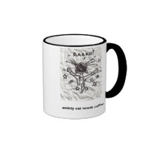 Anxiety cat needs coffee. mugs