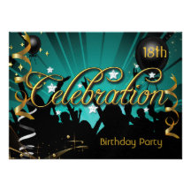 Any Age Birthday Party Celebration Teens or Adults Personalised Invitation