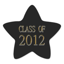 Any Colour Class Of 2012 Graduation Star Stickers