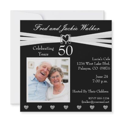 Any Year Anniversary Party Photo  Invitations by NightSweatsDiva