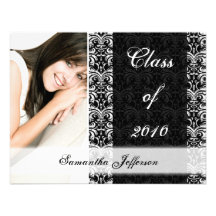 Any Year Graduation Announcement, Chic Black