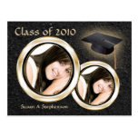 Any Year~ Graduation Postcard, Black/Gold Photo