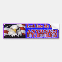 ANYONE BUT A REPUBLICAN! BUMPER STICKER
