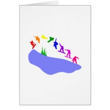 Anyone can Snowboard Greeting Cards