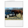 Anyone seen my keys? Car and Horse Humour Card