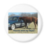 Anyone seen my keys? Car and Horse Humour Refrigerator Magnet