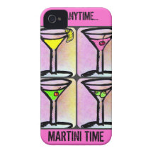 ANYTIME...MARTINI TIME...CUSTOMIZABLE MARTINI CASE iPhone 4 COVERS