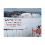 Anywhere is Paradise Inspirational Postcard