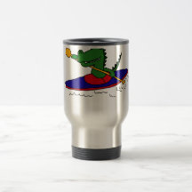 AO- Funny Gator Kayaking Coffee Mugs
