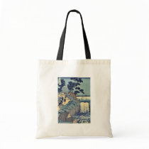 Aoi gaok waterfall by Katsushika, Hokusai Ukiyoe Canvas Bags