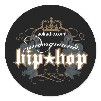 AOL Radio - Underground Hip-Hop Round Stickers by aolradio
