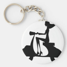 AP028 Girl Scooter Key Chains