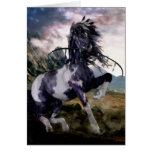 Apache Blue Painted Horse Greeting Card