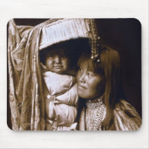 Apache Girl with Papoose Mousepads
