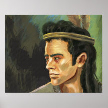 Apache Warrior Portrait Poster