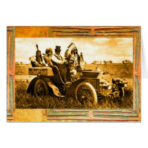 APACHES AND GERONIMO DRIVING A MOTOR CAR