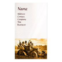 APACHES AND GERONIMO DRIVING A MOTOR CAR BUSINESS CARD