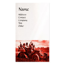 APACHES AND GERONIMO DRIVING A MOTOR CAR BUSINESS CARDS