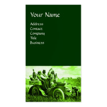 APACHES AND GERONIMO DRIVING A MOTOR CAR BUSINESS CARD TEMPLATES