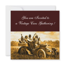 APACHES AND GERONIMO DRIVING A MOTOR CAR INVITE